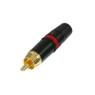 BLACK RCA PLUG RED GOLD CONTACT