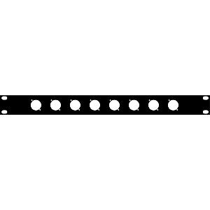 19" 1U FACE PLATE FOR 8 XLR D SERIE