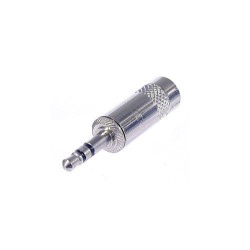 Fiche mini jack 3.5 stéréo pour câble 4mm