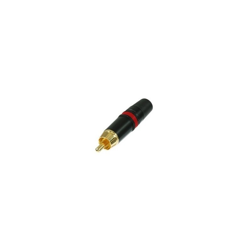 BLACK RCA PLUG RED GOLD CONTACT