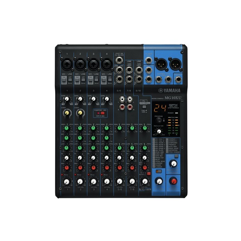 Console 10 entrées 4 mic spx usb rack en option