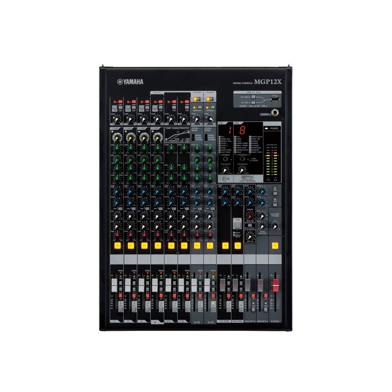 Console de mixage analogique 12 entrées 6 entrées mic