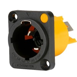 Connecteur d'alimentation embase mâle verticale
