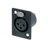 Embase XLR 3 broches femelles contact or