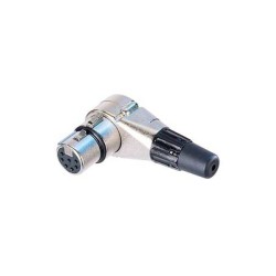 Fiche XLR femelle coudée 4 points