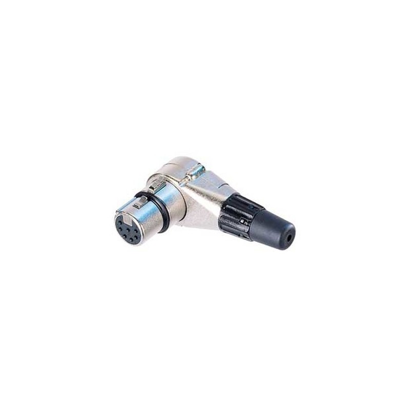 Fiche XLR femelle coudée 4 points