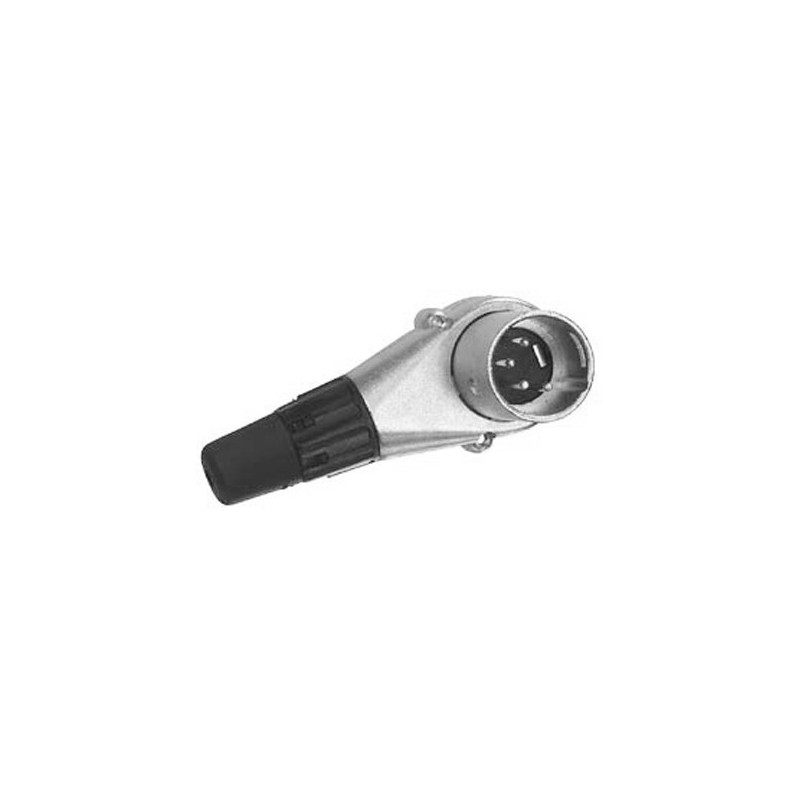 Fiche XLR mâle coudée 4 points