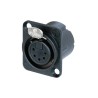 FEMALE BLACK XLR5 BASE SERIAL D