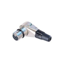 Fiche XLR femelle coudée 5 points