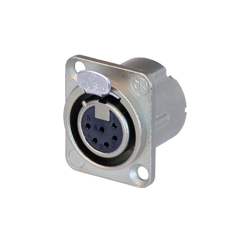 Embase XLR 6 points femelle série D