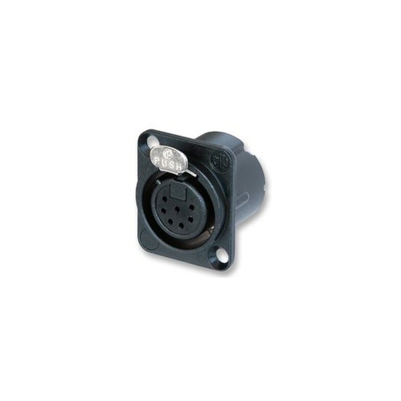 FEMALE BLACK XLR7 BASE SERIAL D GOLD CONTACT