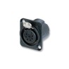 FEMALE BLACK XLR7 BASE SERIAL D GOLD CONTACT