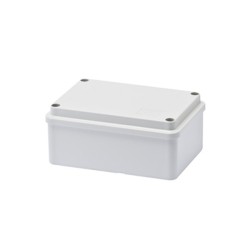 BOÎTES DE DÉRIVATION AVEC COUVERCLE BAS À VIS - IP56 - DIMENSION INTERNE 120X80X50 - PAROIS LISSES 