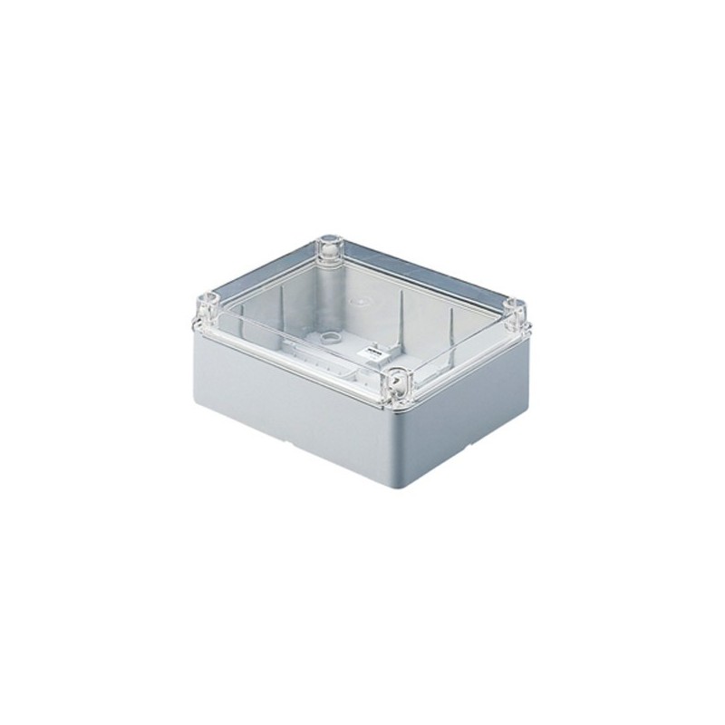 BOÎTES À PAROIS LISSES POUR DÉRIVATION ET POUR APPAREILLAGES ÉLECTRIQUES ET ÉLECTRONIQUES ET COUVERCLE BAS TRANSPARENT - IP56