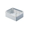 BOÎTES À PAROIS LISSES POUR DÉRIVATION ET POUR APPAREILLAGES ÉLECTRIQUES ET ÉLECTRONIQUES ET COUVERCLE BAS TRANSPARENT - IP56