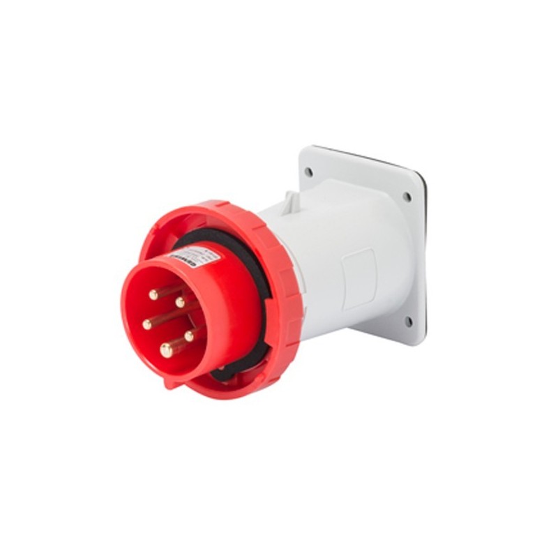 SOCLE DE CONNECTEUR DROIT A ENCASTRER 3P+N+T