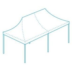 Tente 3x6m + sac de transport - Blanc