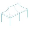 Tente 3x6m + sac de transport - Blanc