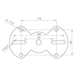 SUPPORT OF PLASTIC FIXATION FOR STAND PROJECTOR