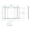 FRAME FOR BLACK UNIVERSAL SUPPORT, LOADS MAX 60KG