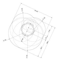CEILING STAND – ARM 400-600mm – TILTING +/-50° - ROTATION 360°