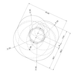 CEILING STAND – ARM 150mm – TILTING 50° - ROTATION 360°