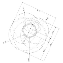 CEILING STAND – ARM 1150-1800mm – TILTING +/-25° - ROTATION 360° - PASS VGA