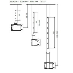 CEILING STAND FOR SCREEN UNTIL 50 