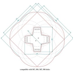 CEILING AND WALL ARAKNO STAND – MICROMETRIC SETTINGS – TILTING +/-45° - ROTATION 360° - BLACK