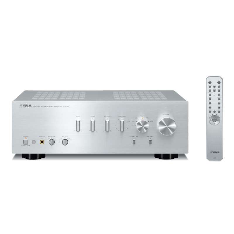 Ampli Hi-Fi 2*90W - 6 IN - 2 OUT - Silver
