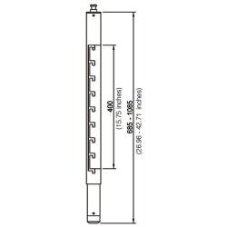 TELESCOPIC ARM FOR VIDEO-PROJECTOR STAND ARAKNO - 1135-1785MM - BLACK