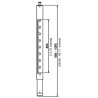 TELESCOPIC ARM FOR VIDEO-PROJECTOR STAND ARAKNO - 1135-1785MM - GREY