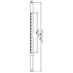 TELESCOPIC ARM FOR SUPPORT ARAKNO VIDEO-PROJECTOR - 1135-1785mm - BLACK