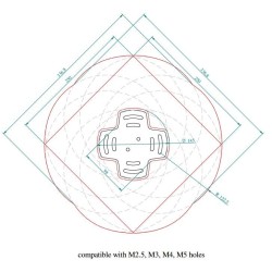 CEILING AND WALL STAND - SLOPE 25° - ROTATION 360° - GREY