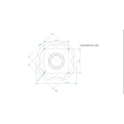 CEILING AND WALL STAND - SLOPE 25° - ROTATION 360° - WHITE
