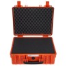 Valise Bag étanche orange avec mousse Dim 440*345*143 + 47