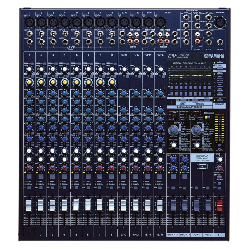 Console de mixage amplifiée 8 mono + 4 stereo + 2 return 2*500W