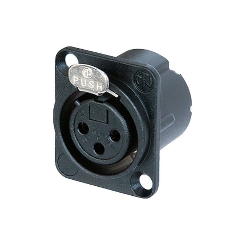 BLACK XLR3 BASE SERIAL D GOLD CONTACT