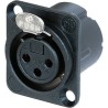 FEMALE BLACK XLR3 BASE SERIAL D