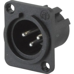 MALE XLR3 BASE IN PLASTIC
