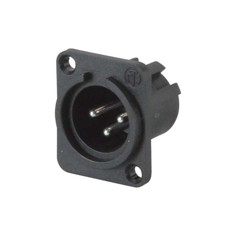 MALE XLR3 BASE IN PLASTIC