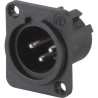MALE XLR3 BASE IN PLASTIC