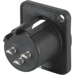 MALE XLR3 BASE IN PLASTIC