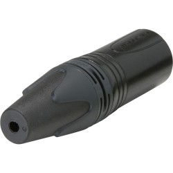 Fiche XLR 3 points noire contacts or série XX