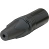 Fiche XLR 3 points noire contacts or série XX