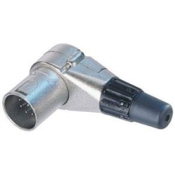 Fiche XLR mâle coudée 5 points