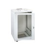 RACK 19’’ HT 18U WHITE GLASS DOOR + FULL BOTTOM PLATE