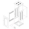 RACK 19’’ HT 22U WHITE GLASS DOOR + FULL BOTTOM PLATE