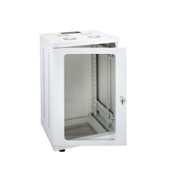 RACK 19’’ HT 36U WHITE GLASS DOOR + FULL BOTTOM PLATE